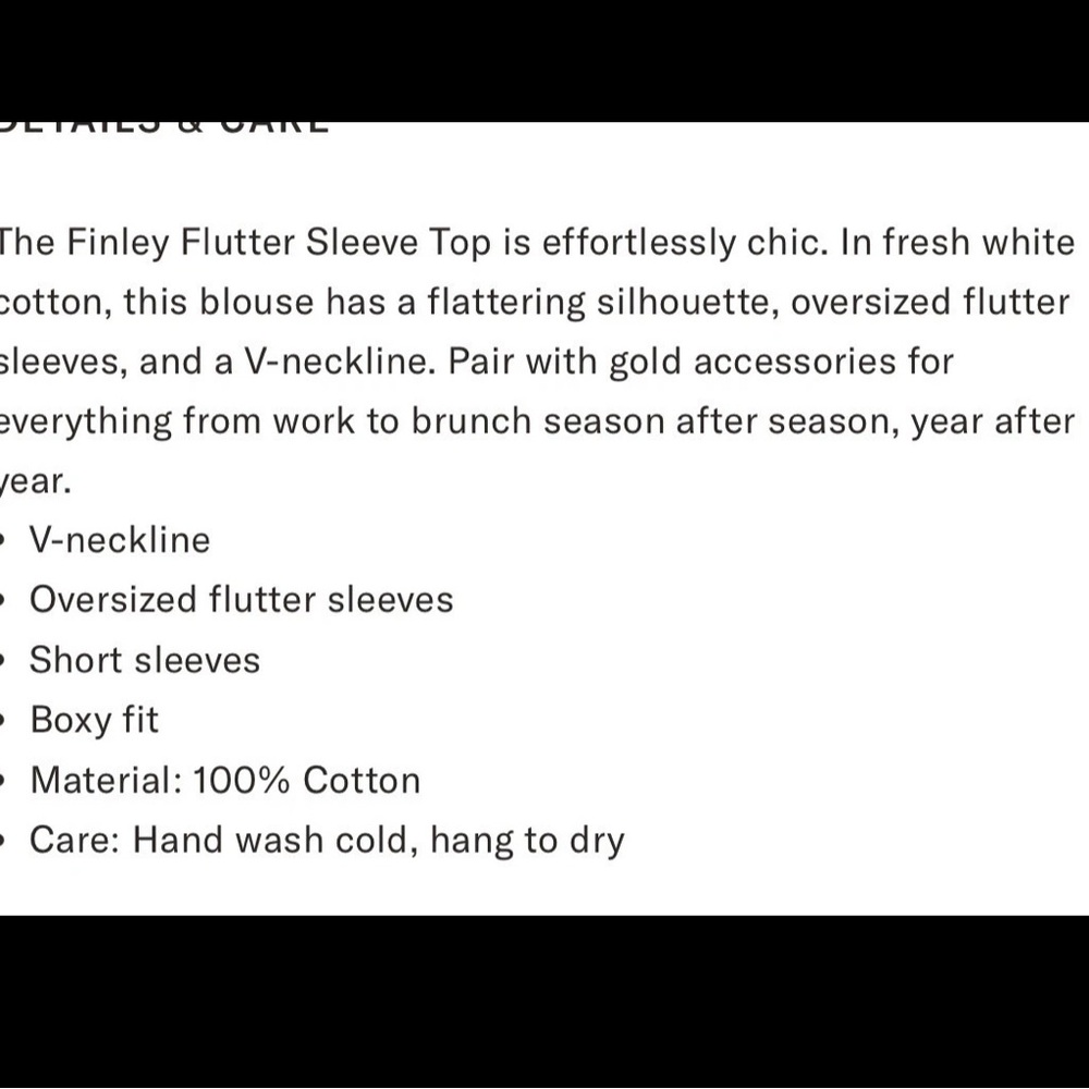 Pomander Place Finley Flutter Sleeve White Blouse - XS - Picture 3 of 9